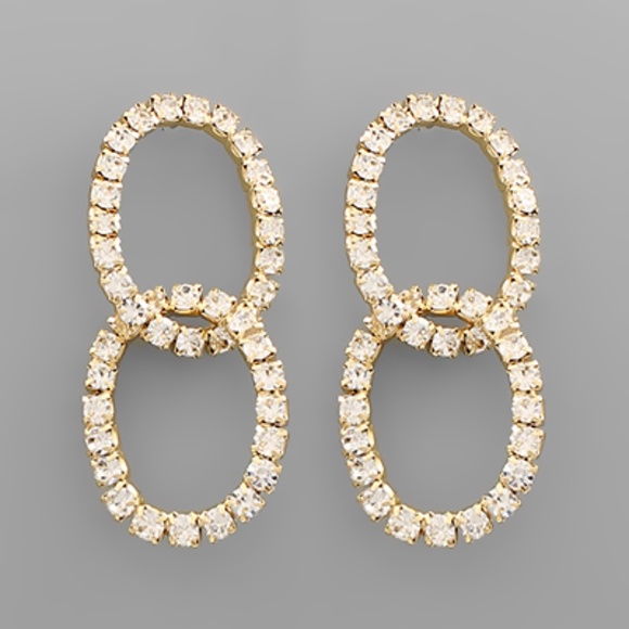 Double Oval Link Earrings - Picture 1 of 2